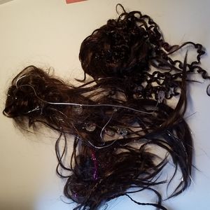 3/$25 Messy FUN SYNTHETIC HAIR PARTY FESTIVAL GLITTER HAIR BUN EXTENSION…